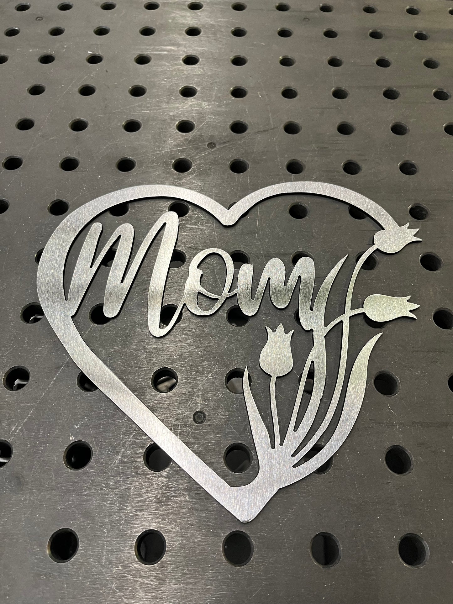 Mom Heart with flowers