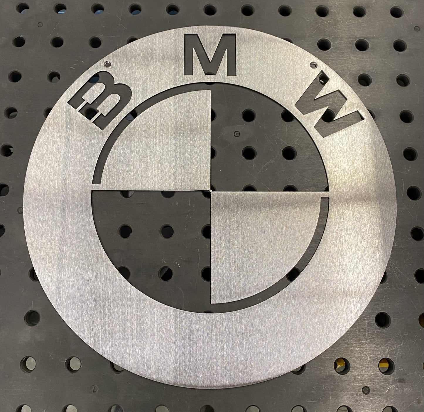 BMW Roundel Logo Metal Art Sign Garage Decor Man Cave Unique Gift